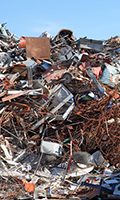 Large pile of scrap metal