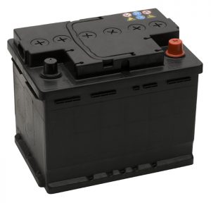 Black car battery 